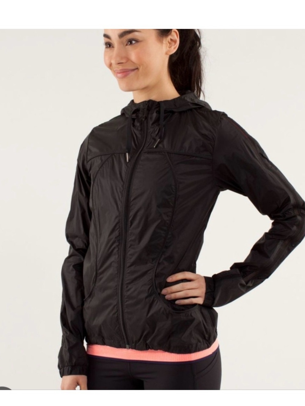 lululemon athletica Black Packable Hooded Jacket